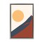 Stupell Industries Boho Mountain Peak & Sun Framed Floater Canvas Wall Art Design by Omar Escalante